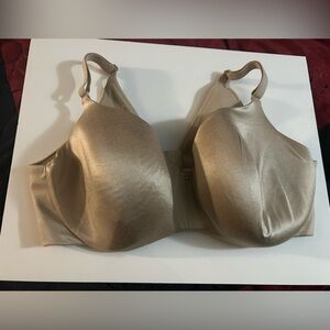 Cacique satin gold balconette bra - size 44DDD